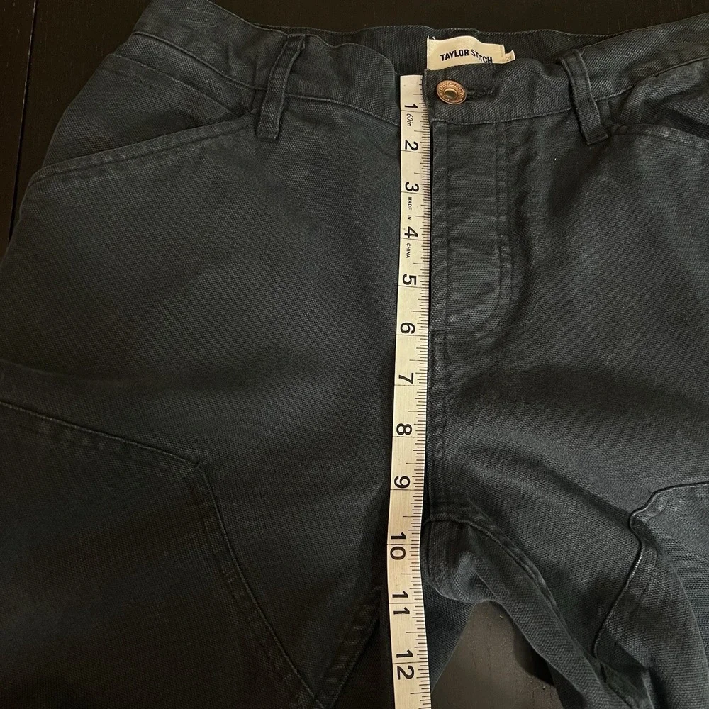 Taylor Stitch Chore Pants Mens Size 28 Black Wash Button Fly Straight Tapered